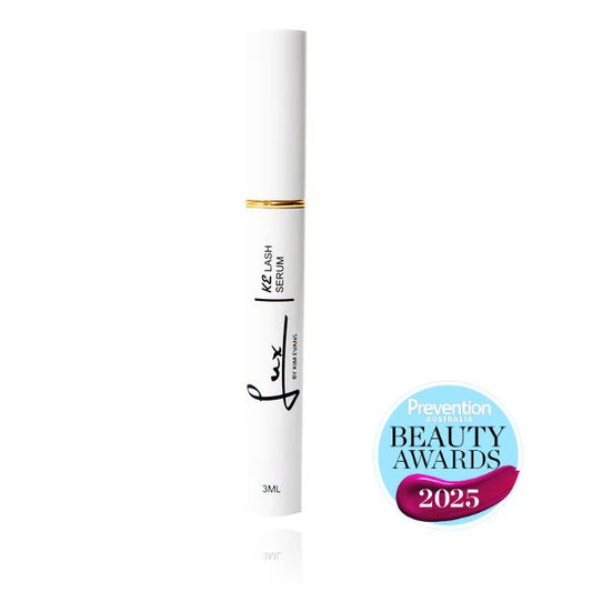 Lash growth serum with Prevention Beauty Awards 2025 badge on a white background