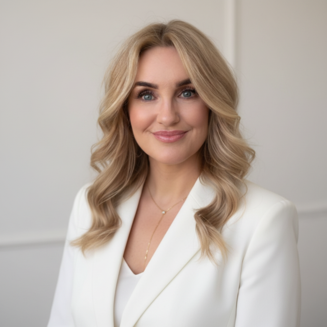 A photo of Kim Evans an award winning eyebrow and brow shaping expert.